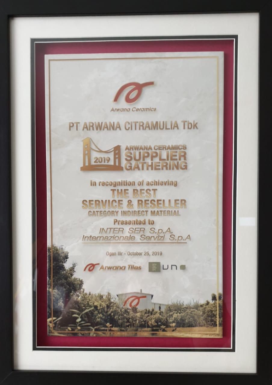 INTER SER: New important Award as Best Supplier